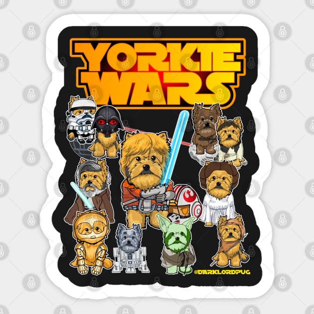 Yorkie Dog Fan Art Sticker by darklordpug